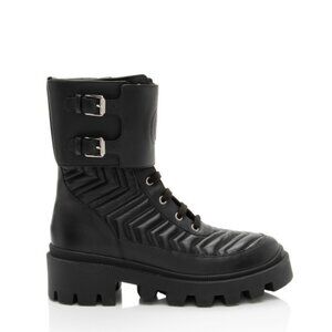 $1850 Gucci Matelasse Leather GG Marmont Charlotte Boots - 8.5M -9 / 39